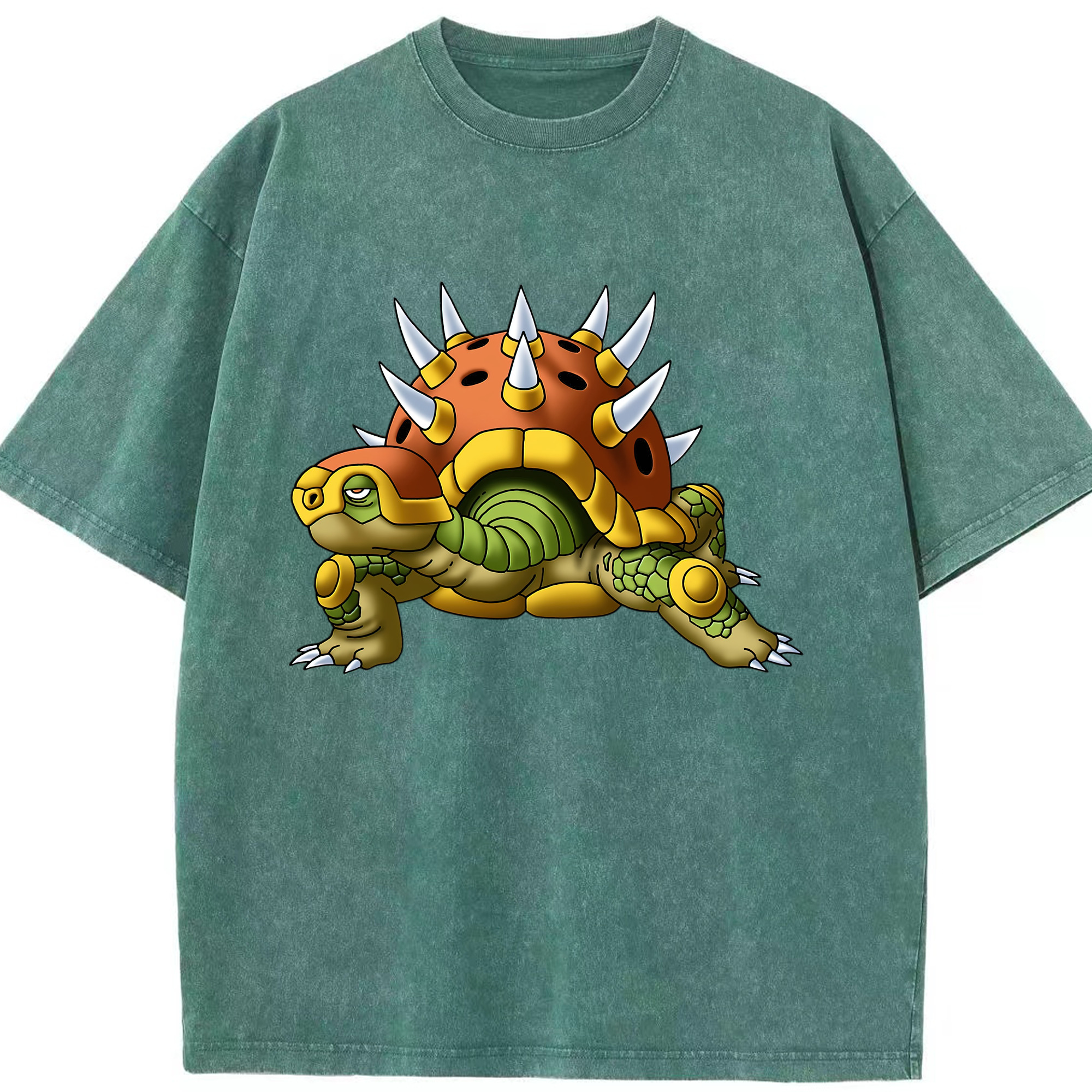 （画像用） ドラゴンクエスト Doragon Kuesuto Dragon Quest 綿100% ヴィンテージ風 半袖Tシャツ（フロントプリント）